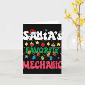 Carte Santa S Favorite Mechanic Funny Santa Xmas Light C (Fleur jaune)