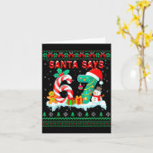 Carte Santa Says 67 Christmas Ugly Sweater 6 7 Six Seven (Fleur jaune)