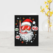 Carte Santa Scuba Diving Equipment Funny Scuba Diver Chr (Fleur jaune)