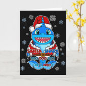 Carte Santa Shark, Shark In A Santa Suit, Christmas Shar (Fleur jaune)