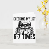 Carte Santa Six Seven 6 7 Meme Funny Christmas Holiday H (Fleur jaune)