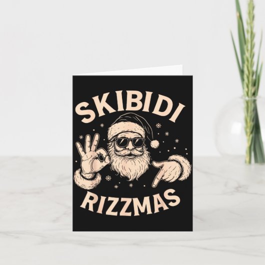 Carte Santa Six Seven Meme 67 Hands Sign Rizz Skibidi Ri (Devant)