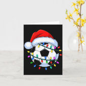 Carte Santa Soccer Ball Christmas Soccer  (Fleur jaune)