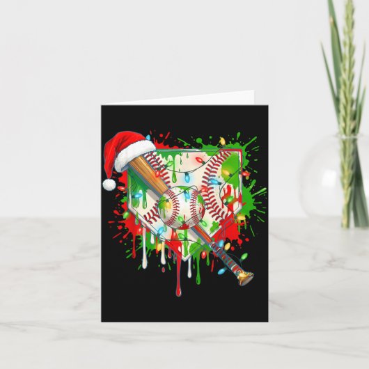 Carte Santa Srts Ice Baseball Christmas Xmas Pajama Kid (Devant)