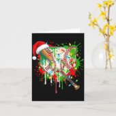 Carte Santa Srts Ice Baseball Christmas Xmas Pajama Kid (Fleur jaune)