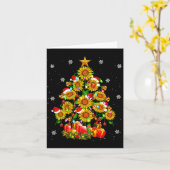 Carte Santa Sunflower Christmas Tree Xmas Lights Santa S (Fleur jaune)