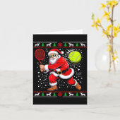 Carte Santa Tennis Player Christmas Xmas Funny Holiday M (Fleur jaune)
