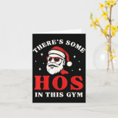 Carte Santa There's Some Hos In This Gym  (Fleur jaune)