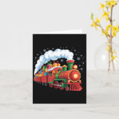 Carte Santa Train Lights Snow Christmas Funny Winter Hol (Fleur jaune)