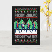 Carte Santa Trump Danse Danse Balançant autour de Chris (Fleur jaune)