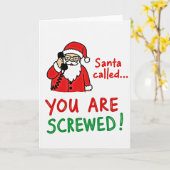 Carte Santa Vous Êtes Fichu (Fleur jaune)