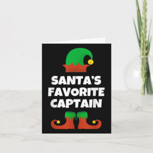 Carte Santas Favori Capitaine Noël Pj Bateau Bateau Bate