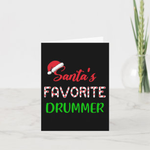 Carte Santas Favori Drummer Cadeau Fun drum Noël Pa