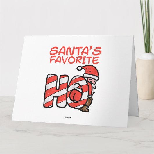 Carte Santas Favori Funny Naughty Noël Adulte Favori Noë (Dos)