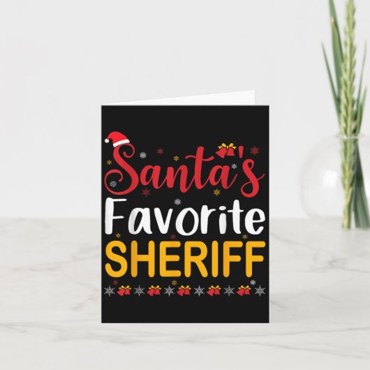 Carte Santas Favori Sheriff Correspondant Famille Pyjama (Devant)