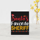 Carte Santas Favori Sheriff Correspondant Famille Pyjama (Fleur jaune)
