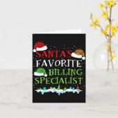 Carte Santa's Favorite Billing Specialist Fun Christmas  (Fleur jaune)