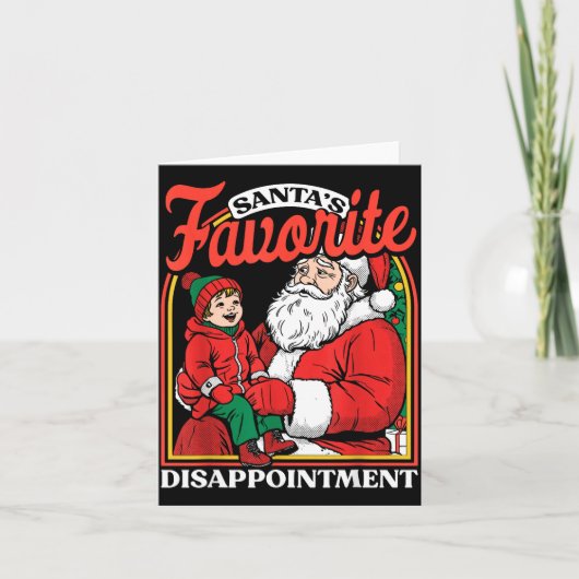 Carte Santas Favorite Disapintment Funny Sarcastic Chris (Devant)