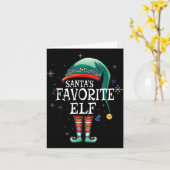 Carte Santa's Favorite Elf The Matching Elf Family For C (Fleur jaune)