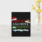Carte Santa's Favorite Missionary Fun Christmas (Fleur jaune)