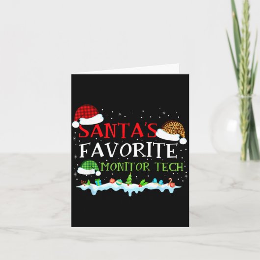 Carte Santa's Favorite Monitor Tech Fun Christmas  (Devant)