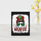 Carte Santas Favorite Nurse Christmas Santa Hat Light Me (Fleur jaune)