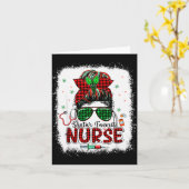 Carte Santas Favorite Nurse Christmas Santa Hat Light Me (Fleur jaune)