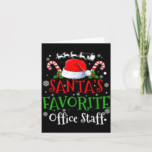 Carte Santa's Favorite Office Staff Christmas Party  (Devant)