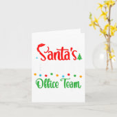 Carte Santa's Favorite Office Team Christmas Lights Sant (Fleur jaune)