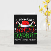 Carte Santa's Favorite Physical Therapy Istant Christmas (Fleur jaune)