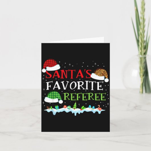 Carte Santa's Favorite Referee Fun Christmas (Devant)