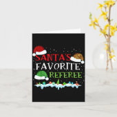 Carte Santa's Favorite Referee Fun Christmas (Fleur jaune)