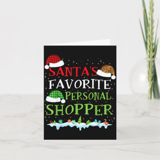 Carte Santa's Favorite Shopper Fun Christmas Consultant  (Devant)