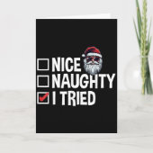 Carte Santa's Naughty Or Nice List I Tried Christmas (Devant)