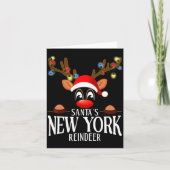 Carte Santas New York Reindeer Funny Xmas Matching Pjs  (Devant)