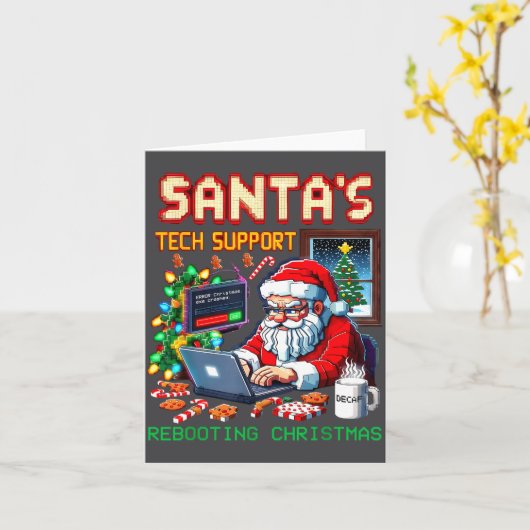Carte Santa's Tech Rebooting Pixel Support (Fleur jaune)