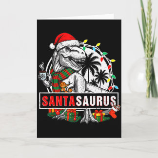 Carte Santasaurus T Rex Dinosaure Drôle Santa Saurus Amu
