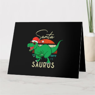Carte Santasaurus Trex Dino Dinosaure de Noël Vintage C