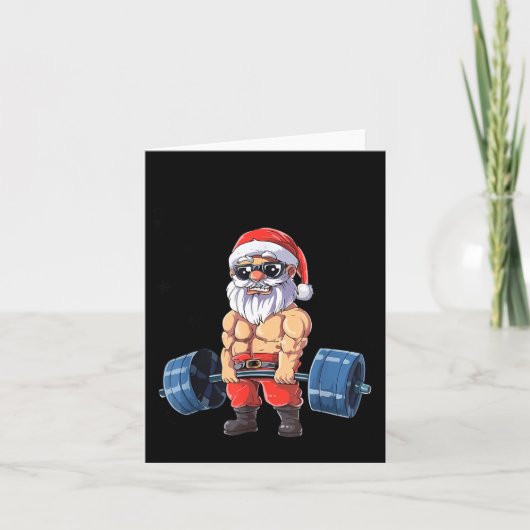 Carte Santashred Funny Santa Meme Xmas Gym Bodybuilding  (Devant)