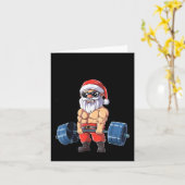 Carte Santashred Funny Santa Meme Xmas Gym Bodybuilding  (Fleur jaune)