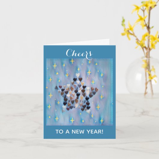 Carte Santé! À un Nouvel An ! Voeux de Nouvel An (Fleur jaune)