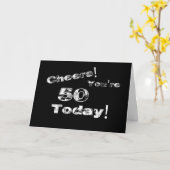 Carte Santé! Anniversaire 50 ans (Fleur jaune)