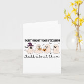 Carte Santé mentale du fantôme - Halloween ne vous fantô (Fleur jaune)