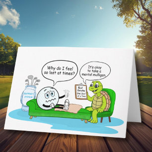 Carte Santé mentale rétablissement, humour golfique pour