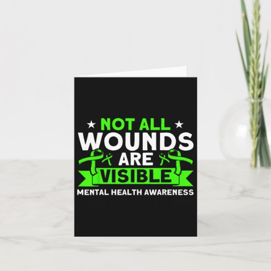 Carte Santé Pas toutes les blessures Visible Mental Heal (Devant)