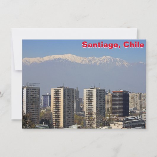 Carte Santiago, Chili (Devant)