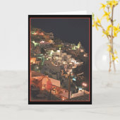 Carte Santorin de nuit (vide à l'intérieur) (Fleur jaune)