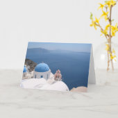 Carte Santorin Grèce (Fleur jaune)