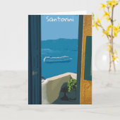 Carte Santorin, Grèce (Fleur jaune)