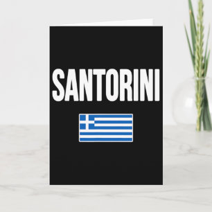 Carte Santorin Grèce Drapeau Grec Souvenir Vacances